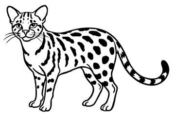 Margay Outline Art