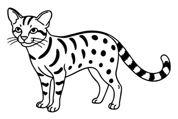 Margay Outline Art