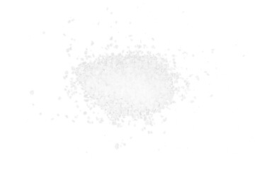 white salt pile top view isolated on white or transparent png