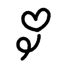 Naklejka premium heart png doodle element cute education design art and decorate handwrite kwaii outline