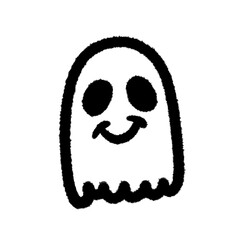 Fototapeta premium ghost png doodle element cute education design art and decorate handwrite kwaii outline