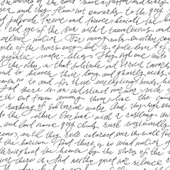 seamless pattern with handwritten text