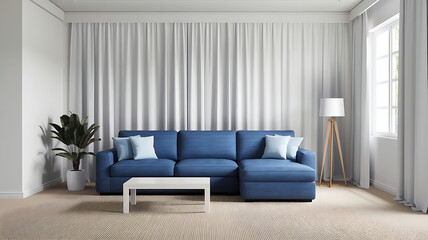 a 3d rendering of a living room interior