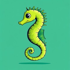 Fototapeta premium Seahorse floating in water