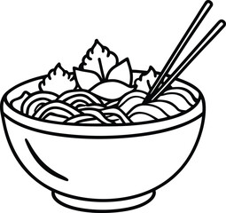 vector illustration of a bowl of soup