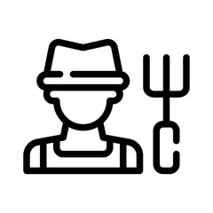 farmer line icon