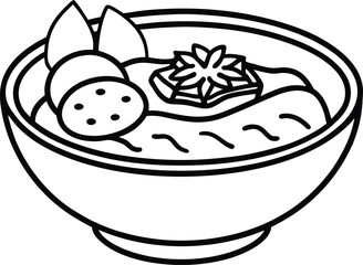  hand drawn flat design vietnamese food illustration