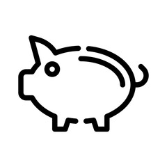 pig line icon