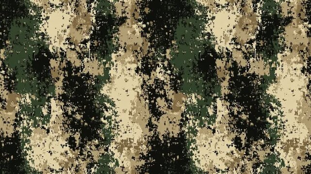 High contrast camo with thick diagonal digital streaks.