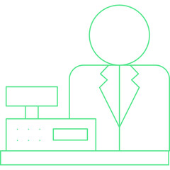 Cashier single icon vector illustration