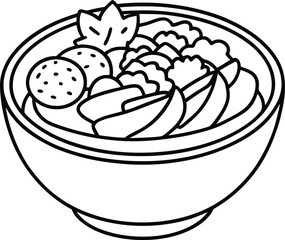  hand drawn flat design vietnamese food illustration
