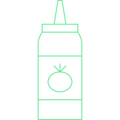 Ketchup icon single vector illustration