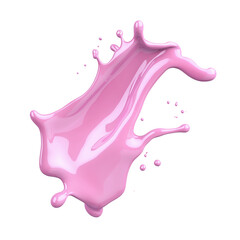 Naklejka premium Pink liquid splash isolated on white background