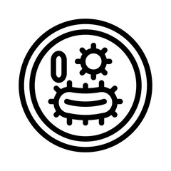 bacteria line icon