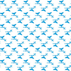 Whale Ahead Seamless Vector Pattern Design