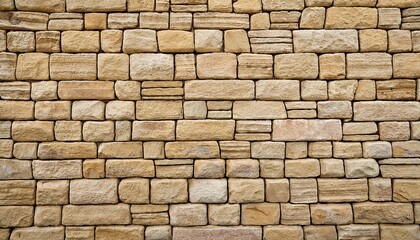 Fototapeta premium brick wall beige stone panorama background