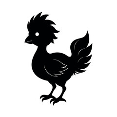 phoenix chick silhouette on a white background