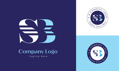 Creative logo using letter S and B, suitable for transport, finance and trading business brands