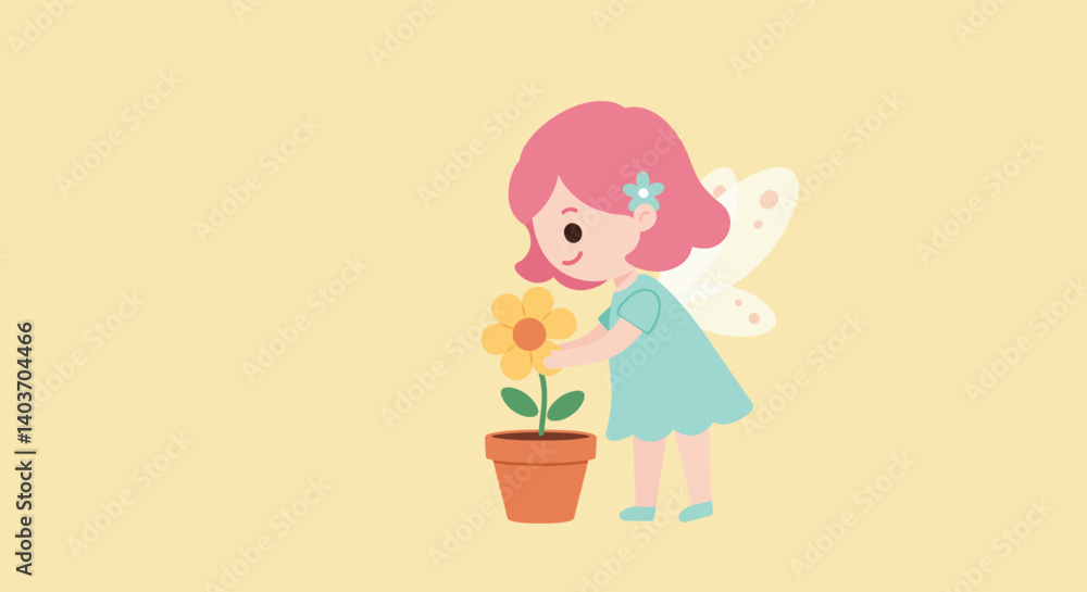 Poster adorable unicorn and duck friendship in flat vector illustration style with playful expressions and 