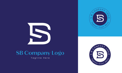 Creative monogram logo using letter S and B, suitable for finance and trading business brands