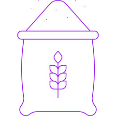 Wheat Flour icon single vector illustration