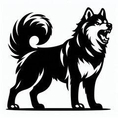 Obraz premium Siberian Husky Dg Silhouette