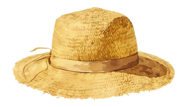 PNG Straw Hat straw hat illustration.