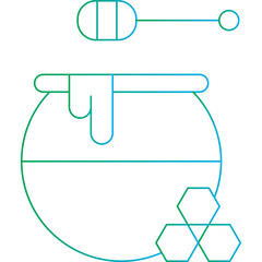 Honey Jar icon single vector illustration