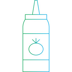 Ketchup icon single vector illustration