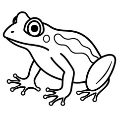 Minimalist Frog Line Art Vector