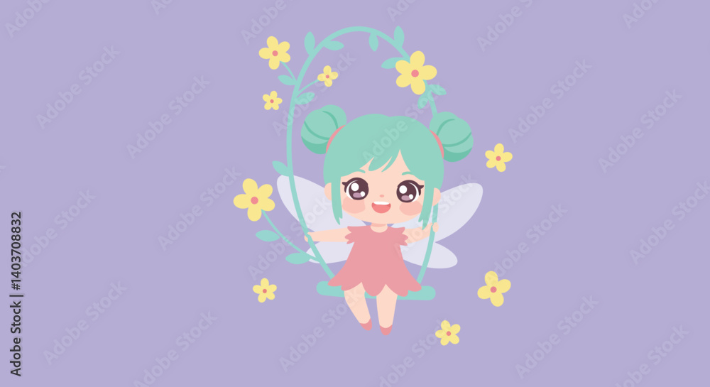 Poster cute unicorn character playing with colorful balls in flat vector art