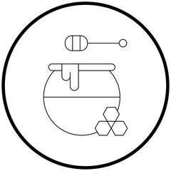 Honey Jar icon single vector illustration