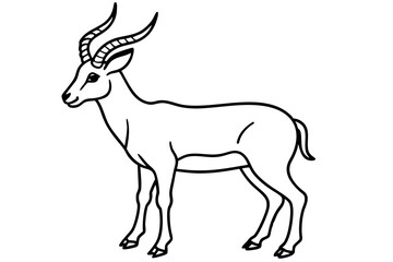 Markhor Minimalist Vector