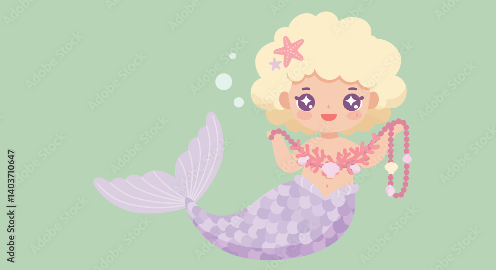 Poster two playful fairy characters in flat design creating bubbles vector illustration