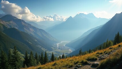 A Scenic Escape Through Mountains, Rivers, and Forested Peaks