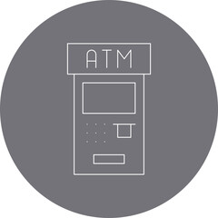 Atm icon single vector illustration
