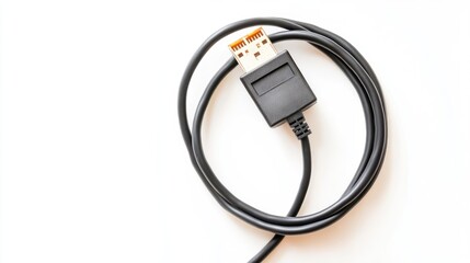 Photo of LAN cable, top view