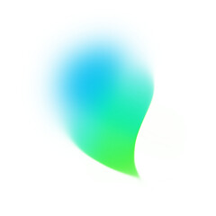 Abstract Gradient Light Design with Blue and Green Shades on transparent background