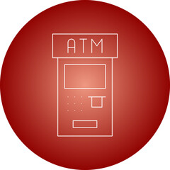 Atm icon single vector illustration