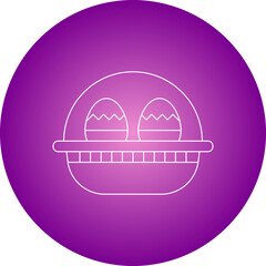 Eggs Basket icon single vector illustration