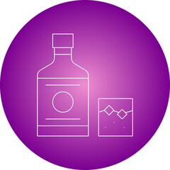 Whiskey icon single vector illustration