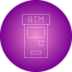 Atm icon single vector illustration