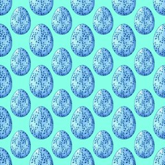 Easter pattern, easter eggs, easter illustration, easter watercolor illustration