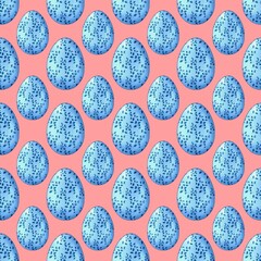 Easter pattern, easter eggs, easter illustration, easter watercolor illustration