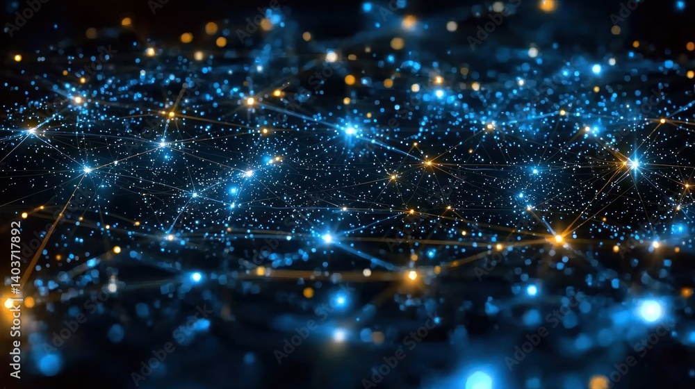 Poster abstract network connections: a digital universe of intertwined data