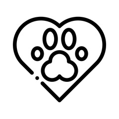 dog love line icon