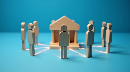 Bank or government state is an intermediary between people. Communication and functioning of economic relations of entities, regulatory services. Courts and justice of finance. Institution Management.