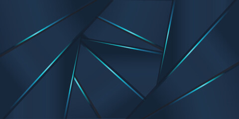 Modern abstract gradient dark navy blue banner background.3d cover of business presentation banner for sale event night party.eps10