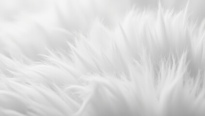 Soft White Fur Texture Background