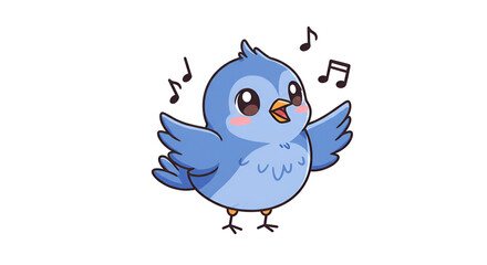 Fototapeta premium Singing Bird – No Background